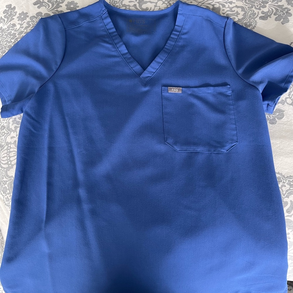 Figs Catarina scrub top - denim blue